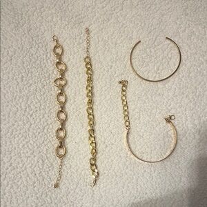 Elegant Gold-Tone Bracelet Set